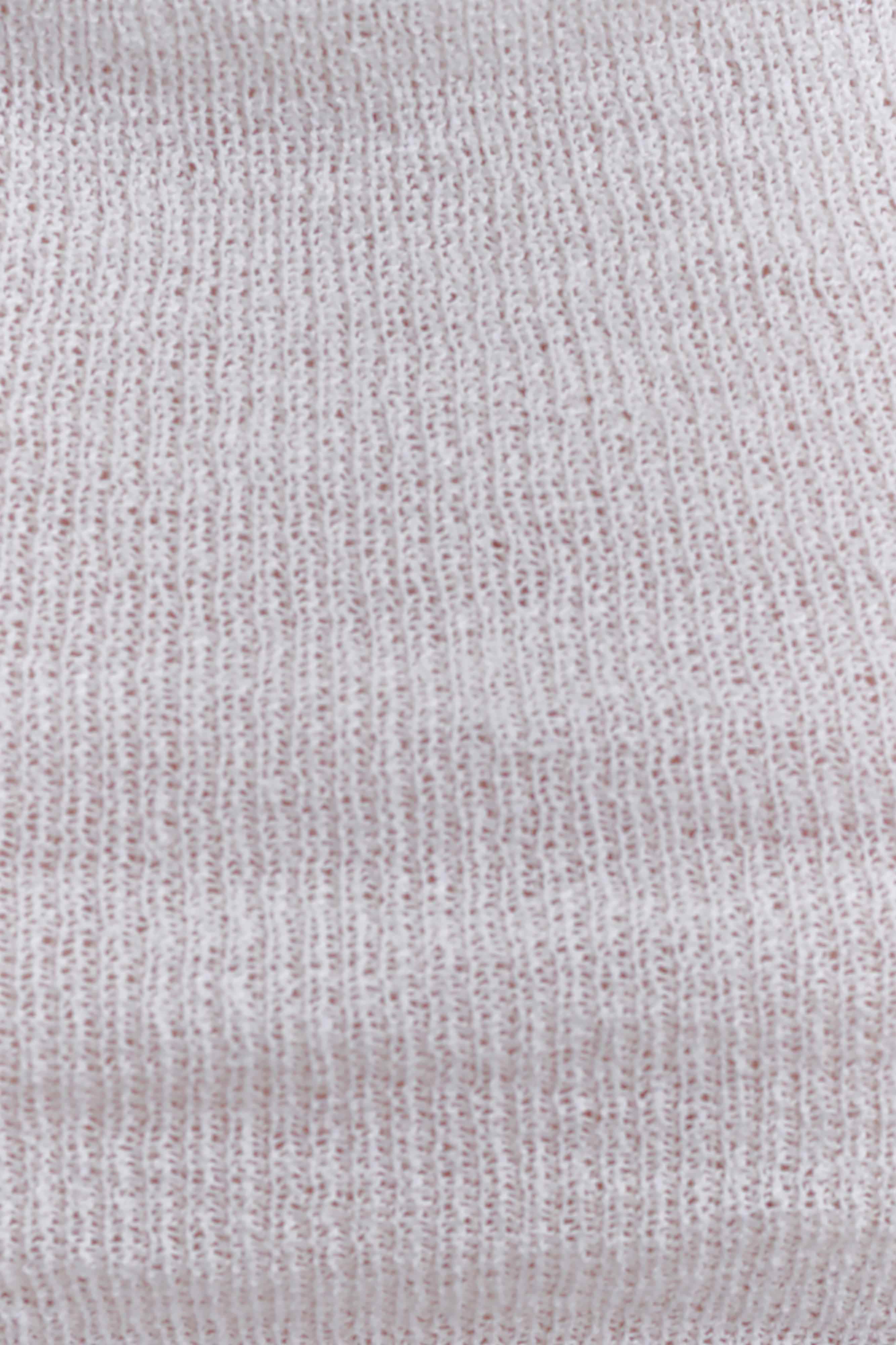 Elowen Knit Cowl Long Sleeve Top - White
